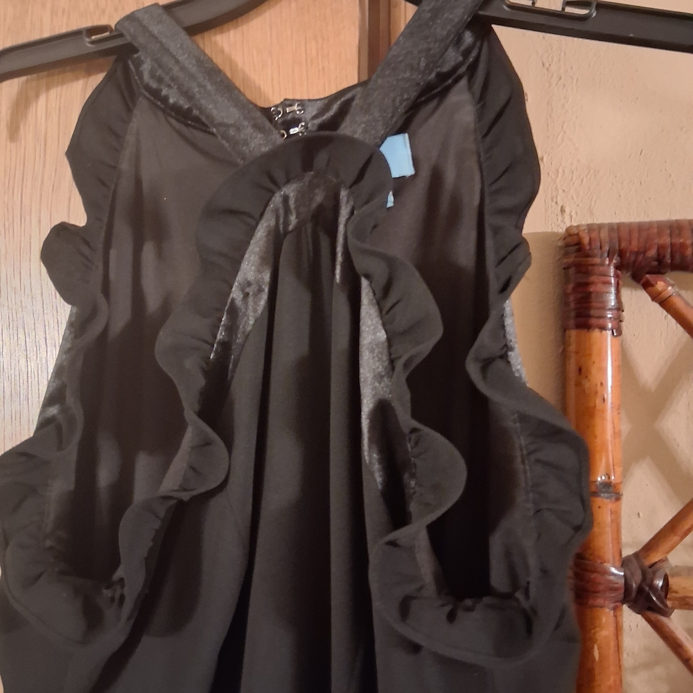 CeCe Black Satin Jumpsuit